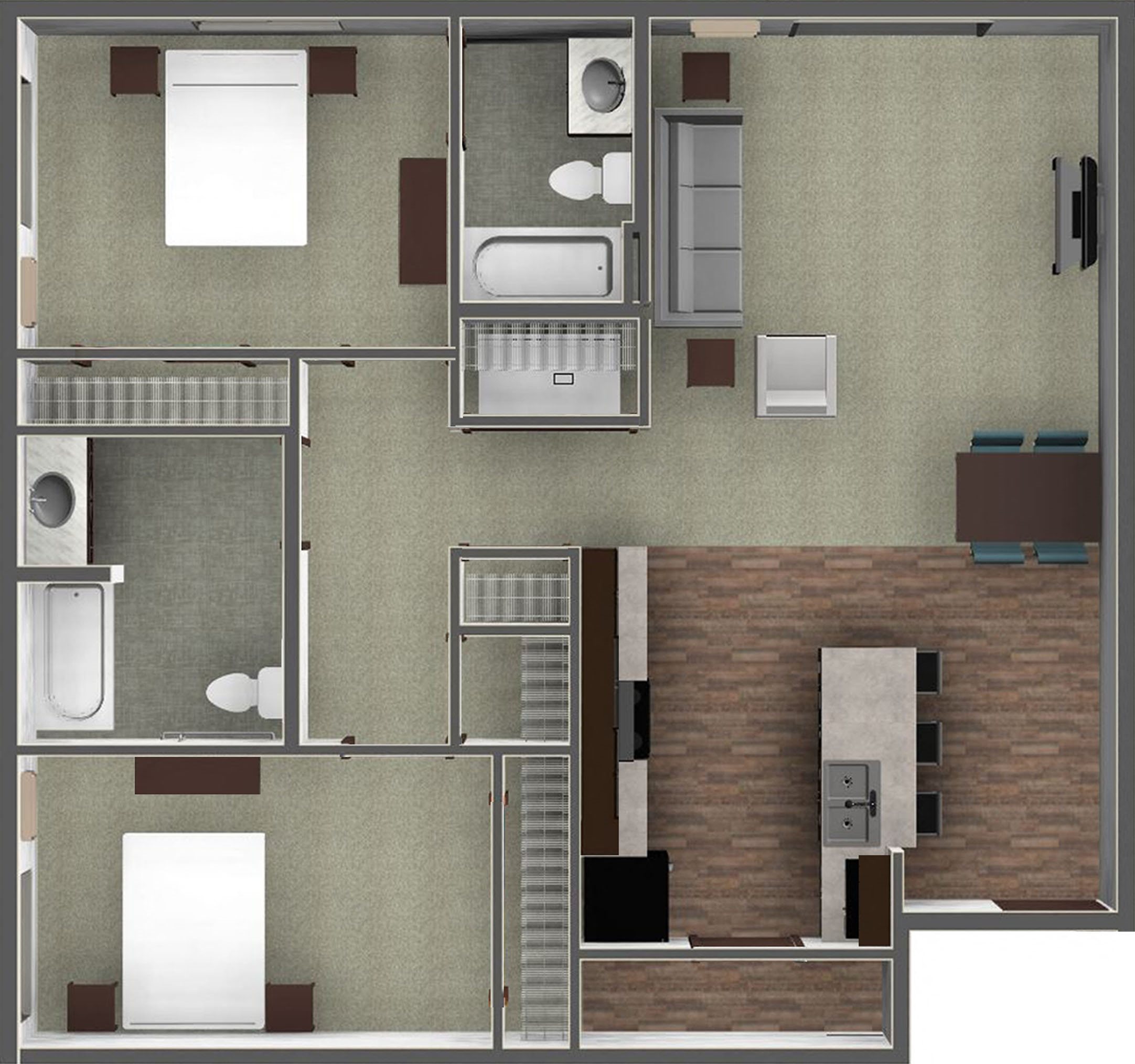 Floor Plans of Canterbury Heights in Pleasant Hill, IA